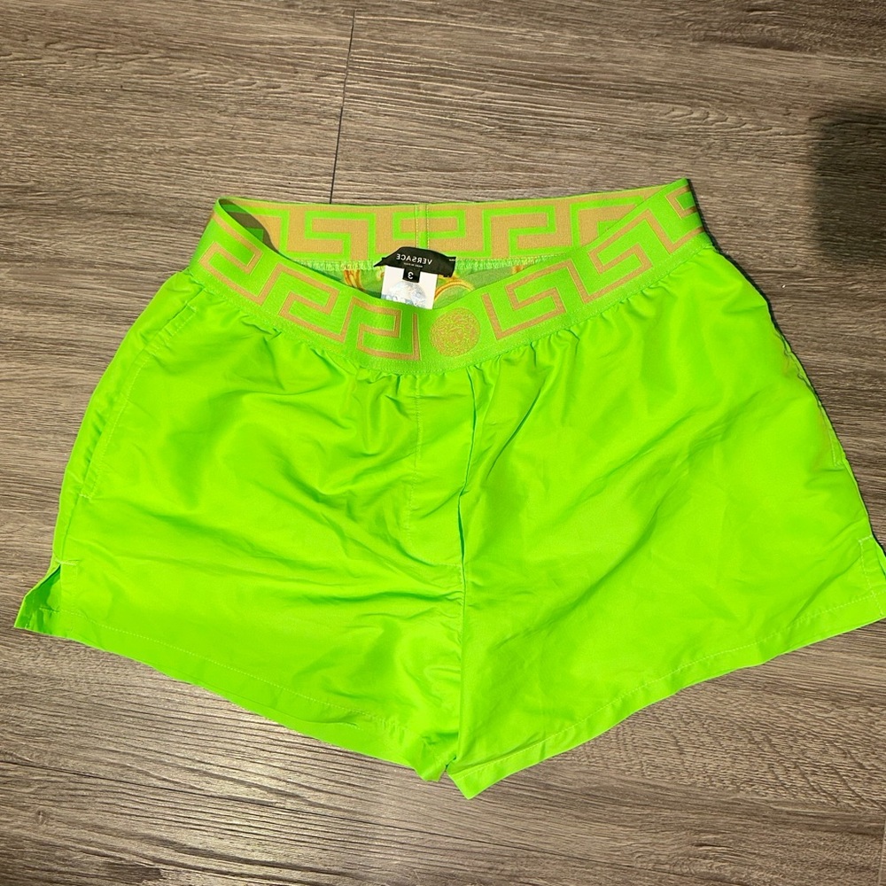 Versace Neon Green Swim Shorts